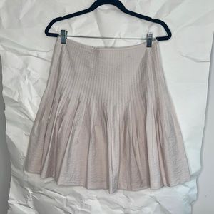 Club Monaco Blush Pleated Fit & Flare Silk Blend Skirt